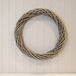 Satchville Grey Round Thick Willow Wreath