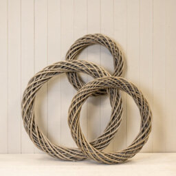 Satchville Grey Round Thick Willow Wreath - thumbnail 2
