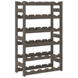 Walplus Wine Rack For 30 Bottles Grey Solid Wood Pine - thumbnail 5