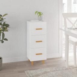Berkfield Stylish Sideboard White 34.5X34X90 Cm Engineered Wood - thumbnail 2