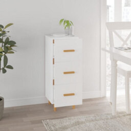 Berkfield Stylish Sideboard White 34.5X34X90 Cm Engineered Wood - thumbnail 3