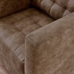 Furniturebox Uk Jenna Brown Faux Leather Armchair - thumbnail 5