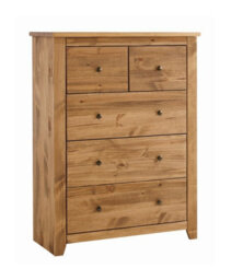LPD Havana Pine 3+2 Chest Of Drawers Aztec Wax Finish Classic Storage Unit H120 W90 D42Cm - thumbnail 5