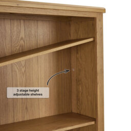 The Furniture Market Cotswold Rustic Oak Tall Wide Bookcase - thumbnail 6