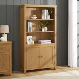The Furniture Market Cotswold Rustic Oak Tall Wide Bookcase - thumbnail 2
