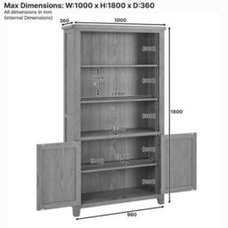 The Furniture Market Cotswold Rustic Oak Tall Wide Bookcase - thumbnail 9