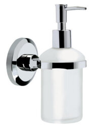 Bristan So Soap C Solo Wall Mounted Frosted Glass Soap Dispenser Chrome Plated