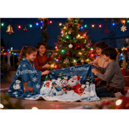 Gr8 Home Christmas Fleece Santa 1 Design Blanket Large Xmas Flannel Throw 130 X 150Cm - thumbnail 3