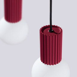 Sollux Lighting Halo Aluminum/glass Burgundy 2 Lights Modern Pendant Lamps - thumbnail 6