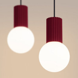 Sollux Lighting Halo Aluminum/glass Burgundy 2 Lights Modern Pendant Lamps - thumbnail 4