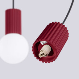 Sollux Lighting Halo Aluminum/glass Burgundy 2 Lights Modern Pendant Lamps - thumbnail 7