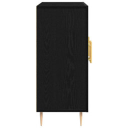 Berkfield Black Oak Sideboard 90X34X80 Cm Made Of Engineered Wood - thumbnail 7
