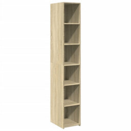 Berkfield Highboard Sonoma Oak 30X41X185 Cm Engineered Wood - thumbnail 2