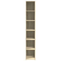 Berkfield Highboard Sonoma Oak 30X41X185 Cm Engineered Wood - thumbnail 4