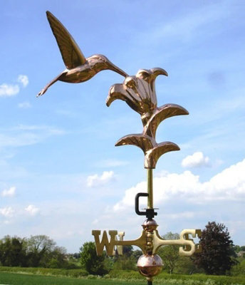 Good Directions Cottage Hummingbird Copper Weathervane - H66 X W19 X L33 Cm - image 1