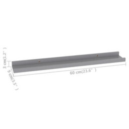 Berkfield Wall Shelves 4 Pcs Grey 60X9X3 Cm - thumbnail 9