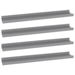 Berkfield Wall Shelves 4 Pcs Grey 60X9X3 Cm - thumbnail 2