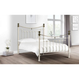 Ashfield Victorian Style Stone White & Gold High End Bed Frame - King Size 5Ft (150Cm) - thumbnail 1