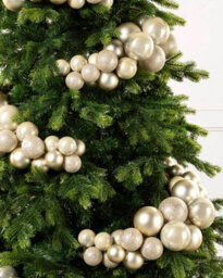Werchristmas Set Of 9 Velvet Baubles, Black, 10 Cm - thumbnail 3
