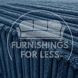 Furnishings For Less UK Bishop Marine Blue U Shaped Soft Fabric Jumbo Cord Detachable 5 Seater Large Sofa - thumbnail 3
