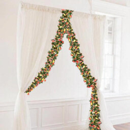 Amorly 9Pcs 240Cm Artificial Rose Vine Garland, Orange Yellow Hanging Floral Vines With Green Leaves, Decor For Wall, Party Occasions - thumbnail 7