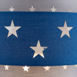 Valuelights Weaver Star Blue/ Grey Tiered Ceiling Lamp Shade - thumbnail 5