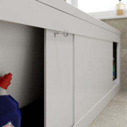 Aveli 1700 Side & End Bath Panel Pack Lockable Side Storage Straight Baths Gloss White - thumbnail 4