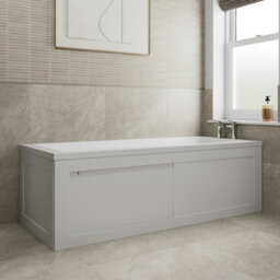 Aveli 1700 Side & End Bath Panel Pack Lockable Side Storage Straight Baths Gloss White - thumbnail 2
