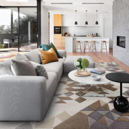 Grey Multi Geometric Handmade ,optical/ (3D) Modern Rug Easy To Clean Living Room And Bedroom-120Cm X 170Cm - thumbnail 1