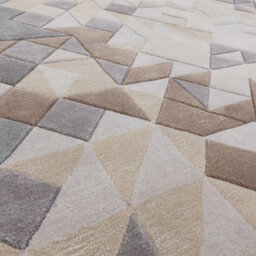 Grey Multi Geometric Handmade ,optical/ (3D) Modern Rug Easy To Clean Living Room And Bedroom-120Cm X 170Cm - thumbnail 2