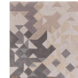 Grey Multi Geometric Handmade ,optical/ (3D) Modern Rug Easy To Clean Living Room And Bedroom-120Cm X 170Cm - thumbnail 4