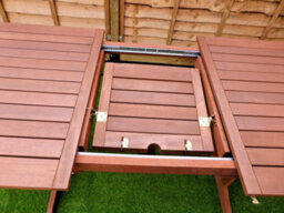Hardwood 9 Piece Garden Dining Set With 8 Reclining Chairs And Extendable Table - Easy, Quick Assembly - thumbnail 4