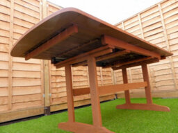 Hardwood 9 Piece Garden Dining Set With 8 Reclining Chairs And Extendable Table - Easy, Quick Assembly - thumbnail 5