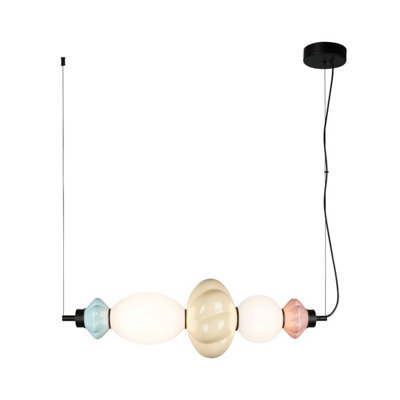 Luminosa Lighting Luminosa Tordi Bar Pendant Ceiling Light Beige, Blue, Pink, Matt White 3000K Warm White - image 1