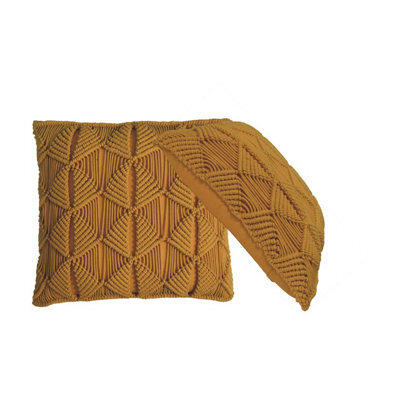 Artisan Furniture Solid Wood Esmi Cushion Set Of 2 - Mustard - image 1
