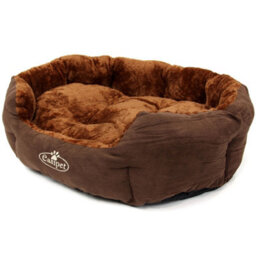 Actiaspet Brown Faux Suede Pet Bed Large - thumbnail 4