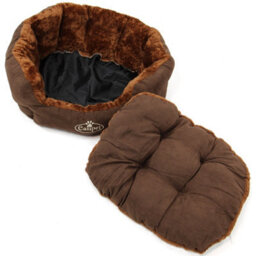 Actiaspet Brown Faux Suede Pet Bed Large - thumbnail 7