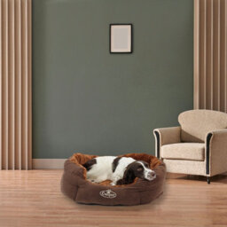 Actiaspet Brown Faux Suede Pet Bed Large - thumbnail 3
