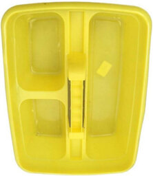"Superpetstoreuk247 12"" X 15"" Polypropylene 3 Compartment Storage Caddy Tray With Handle Yellow Pack Of 1"