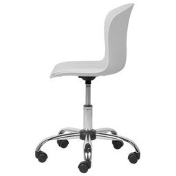 Beliani Desk Chair Vamo Faux Leather White - thumbnail 5