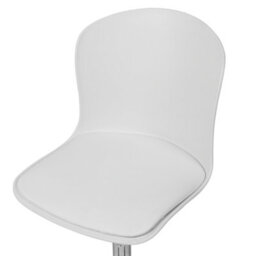 Beliani Desk Chair Vamo Faux Leather White - thumbnail 7