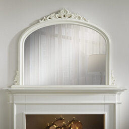 The Online Mirror Shop Overmantle Mirror Richmond Arched Shape With Antique Ivory Frame- H 91Cm X W 122Cmx D 5Cm For Hang Anywhere Inside Of The Home - thumbnail 2
