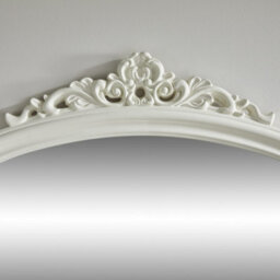 The Online Mirror Shop Overmantle Mirror Richmond Arched Shape With Antique Ivory Frame- H 91Cm X W 122Cmx D 5Cm For Hang Anywhere Inside Of The Home - thumbnail 3