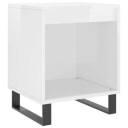 Berkfield Bedside Cabinets 2 Pcs High Gloss White 40X35X50 Cm Engineered Wood - thumbnail 4