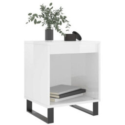 Berkfield Bedside Cabinets 2 Pcs High Gloss White 40X35X50 Cm Engineered Wood - thumbnail 3