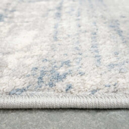 Loomed Silver Blue Distressed Abstract Area Rug 120X170Cm - thumbnail 3