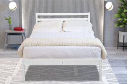 Flintshire Furniture Maxwell 4Ft 6 Double White Bed Frame - thumbnail 2