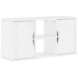 Walplus Tv Cabinet Odda White 79X24X40 Cm Solid Wood Pine - thumbnail 2