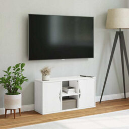 Walplus Tv Cabinet Odda White 79X24X40 Cm Solid Wood Pine - thumbnail 3