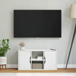 Walplus Tv Cabinet Odda White 79X24X40 Cm Solid Wood Pine - thumbnail 4